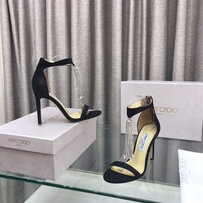 Jimmy Choo new style one-strap tassel embellished high heels - Image 3