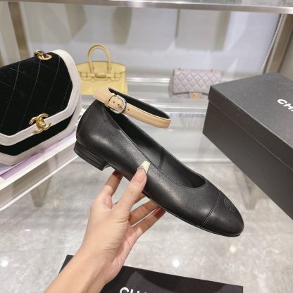 Chanel Comfort Classic Black Almond with Mary Jane Shoes - Image 3
