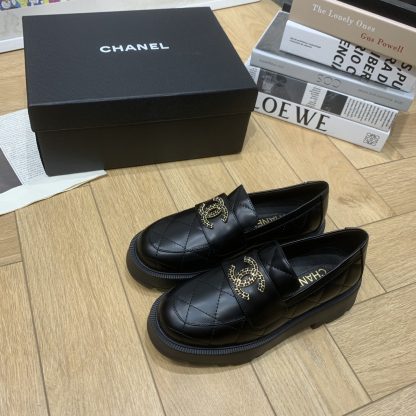 Chanel autumn and winter new black small round toe shoes heel height 4.5cm - Image 3