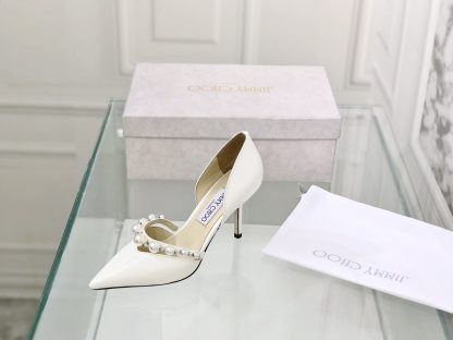 Jimmy Choo new pearl diamond goddess series patent leather high heels - Image 3