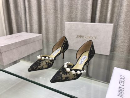 Jimmy Choo new pearl and diamond hollow high-heeled shoes - Image 3