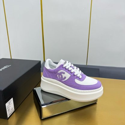 Chanel purple casual versatile sneakers - Image 3