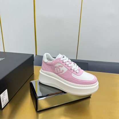 Chanel Pink Casual Versatile Sneakers - Image 3