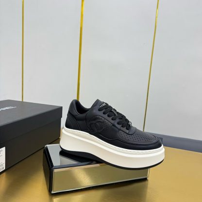 Chanel pure black casual versatile sports shoes - Image 3