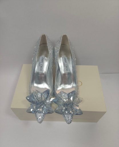 Jimmy Choo silver crystal high heels - Image 3