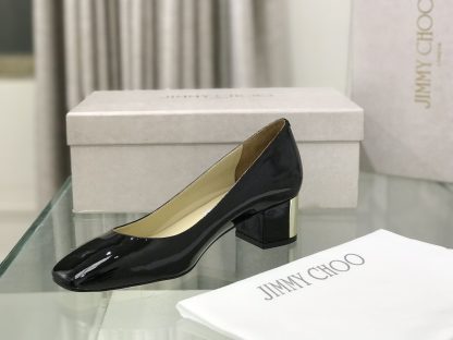 Jimmy Choo round toe chunky heel fashionable high heels - Image 3