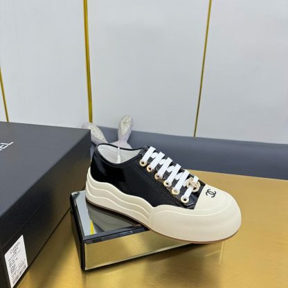Chanel 2025 biscuit shoes black versatile fashion casual sports shoes - Image 3