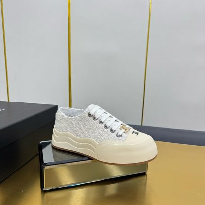 Chanel 2025 biscuit shoes white versatile fashion casual sports shoes - Image 3