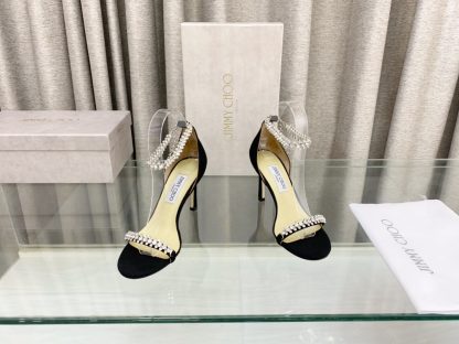 Jimmy Choo rhinestone chain high heels - Image 3