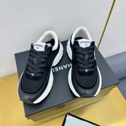 Chanel black classic breathable casual shoes for men and women - Image 3