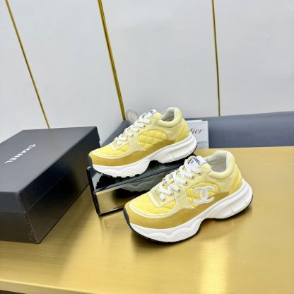 Chanel yellow classic sports casual shoes for men and women - Image 3