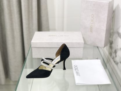 Jimmy Choo new hollow rhinestone high heels shoes - Image 3