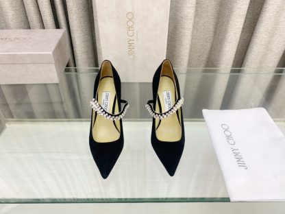 Jimmy Choo one-strap rhinestone pointed high heels - Image 3