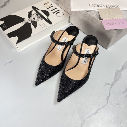 Jimmy Choo diamond black high heels - Image 4