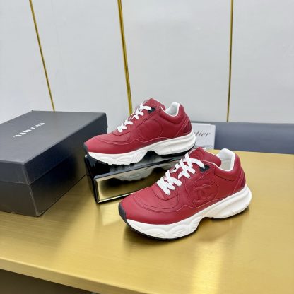 Chanel red classic sports casual shoes for men and women - Image 3