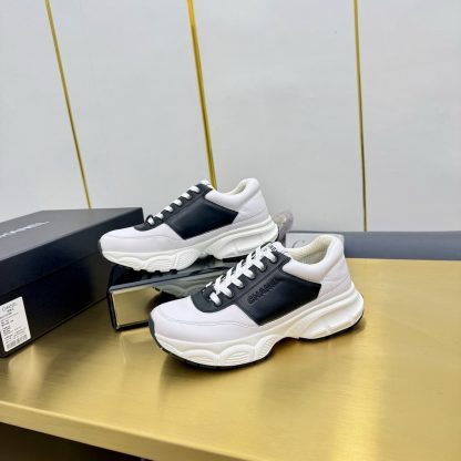 Chanel men's and women's couple's white mix and match black classic sports casual dad shoes - Image 3
