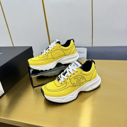 Chanel yellow casual shoes for men and women - Image 3