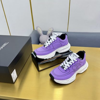 Chanel purple casual shoes for men and women - Image 3