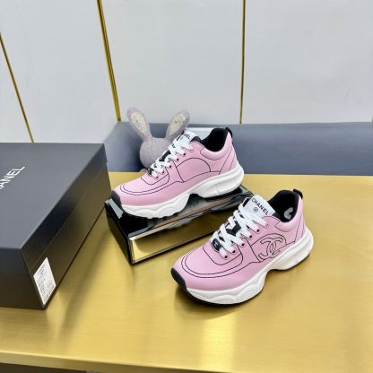 Chanel unisex couple pink casual dad shoes - Image 3
