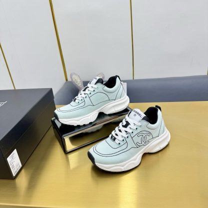 Chanel light green casual shoes for men and women - Image 3