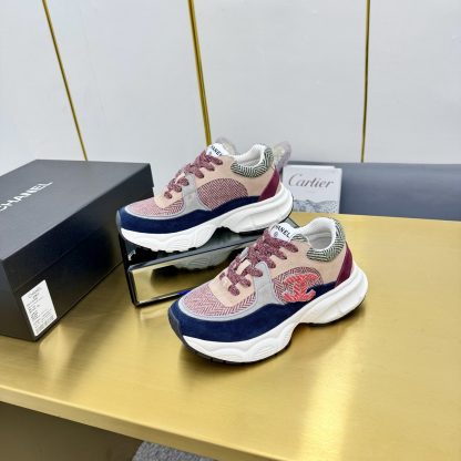 Chanel unisex couple's contrasting color casual dad shoes - Image 3