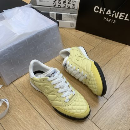 Chanel light yellow versatile casual sneakers - Image 3