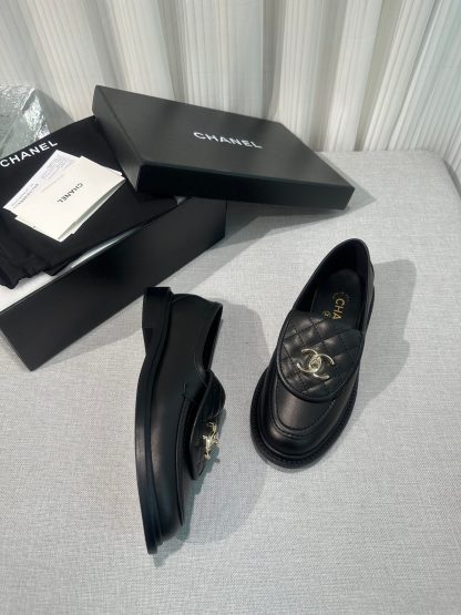 Chanel early spring new black temperament loafers - Image 3