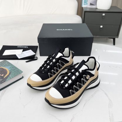 Chanel Spring and Autumn Super Durable Black Apricot Casual Shoes - Image 3