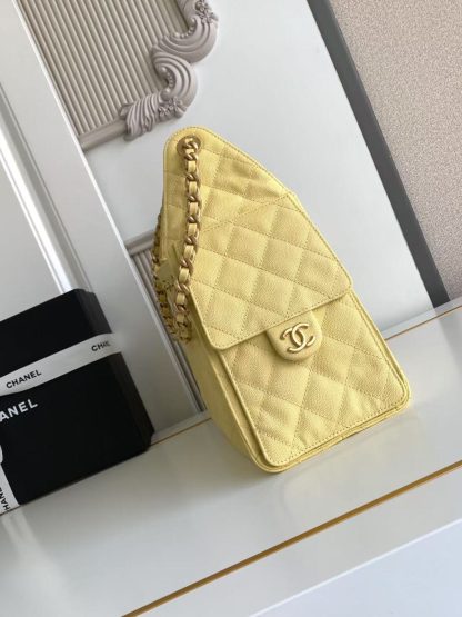 Chanel hobo underarm bag vintage coin button drawstring bucket bag - Image 3