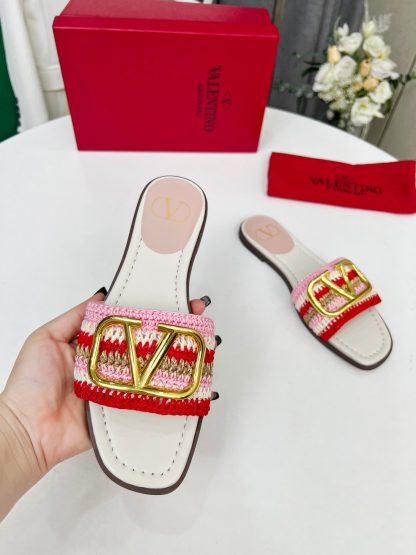 VALENTINO woven series exquisite slippers - Image 3