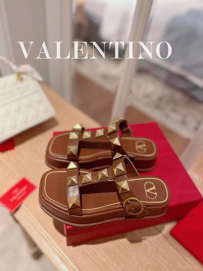 VALENTINO Studded Metal Platform Sandals - Image 3