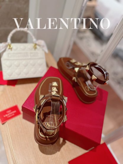 VALENTINO Studded Metal Platform Sandals - Image 3