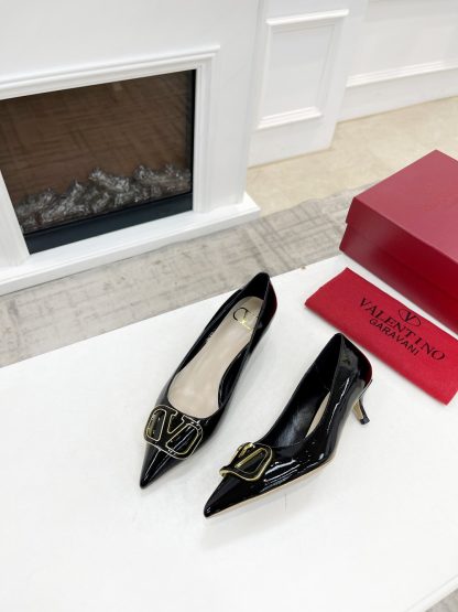 VALENTINO Bronze Buckle Series Fashion High Heels - Image 3