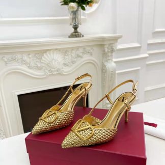 VALENTINO Simple Elegant Woven High Heels