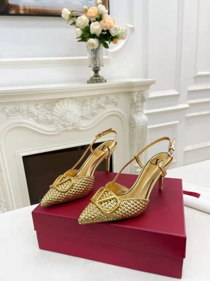 VALENTINO Simple Elegant Woven High Heels