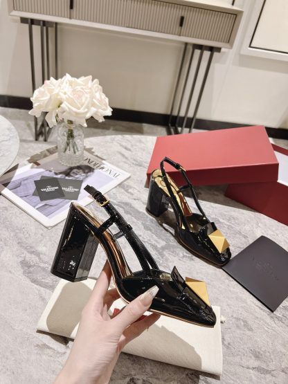 VALENTINO simple temperament large rivet high heels - Image 4