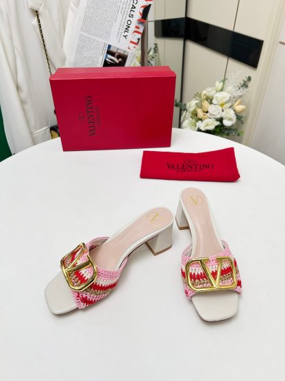 VALENTINO Exquisite Woven Series Fashion Sandals High Heels - Image 3
