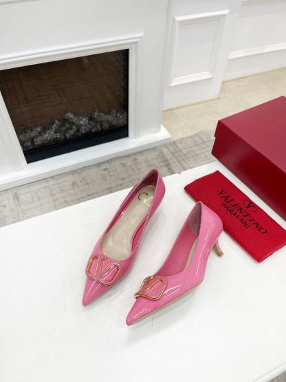 VALENTINO Exquisite bronze buckle fashionable high heels