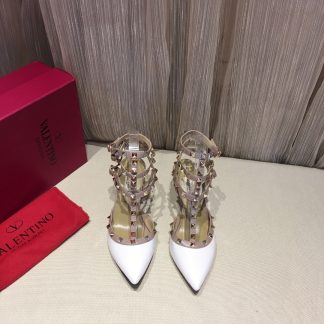 VALENTINO Exquisite patent leather luxury rivet high heels