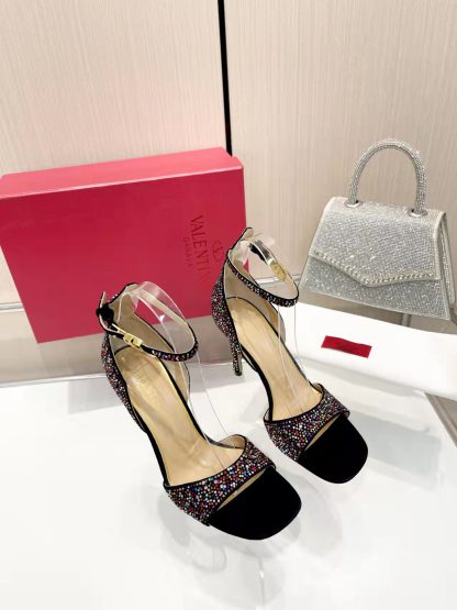 VALENTINO Elegant Diamond Crystal High Heels