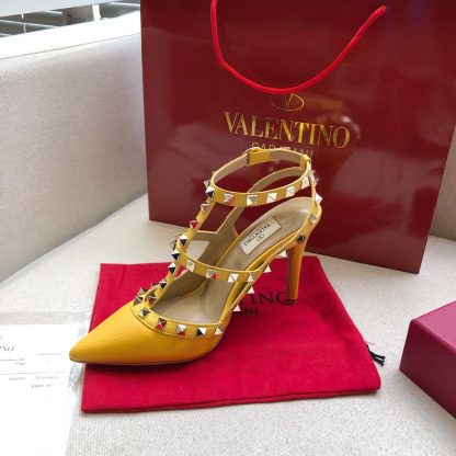 VALENTINO Litchi leather series elegant high heels - Image 3