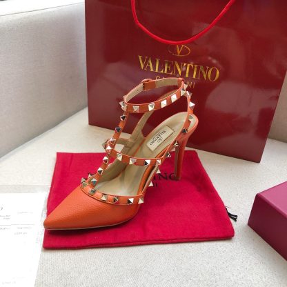 VALENTINO Litchi leather series elegant high heels - Image 3