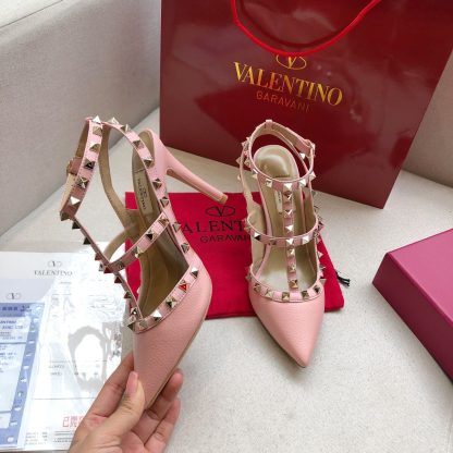 VALENTINO Litchi leather series elegant high heels - Image 3