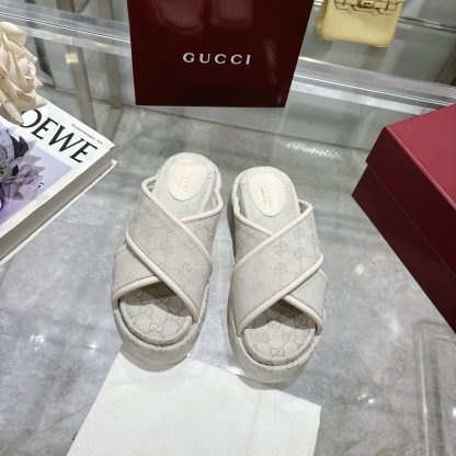 Gucci Women's New GG Cross-over Platform Sandals - Image 2
