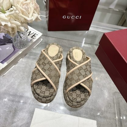 Gucci Women's New GG Cross-over Platform Sandals - Image 3