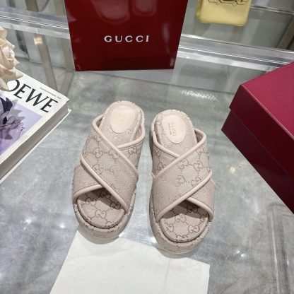 Gucci Women's New GG Cross-over Platform Sandals - Image 3