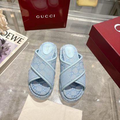 Gucci Women's New GG Cross-over Platform Sandals - Image 3