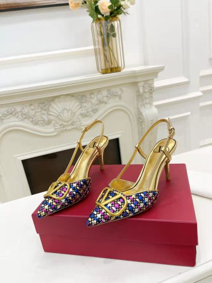 VALENTINO women's open-back high-heeled sandals