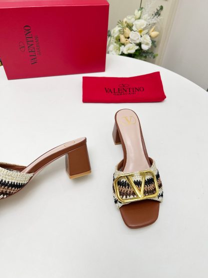 VALENTINO Handmade Woven Elegant High-Heeled Sandals - Image 3