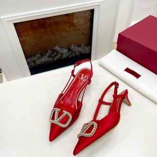 VALENTINO elegant high heels with rhinestone buckle